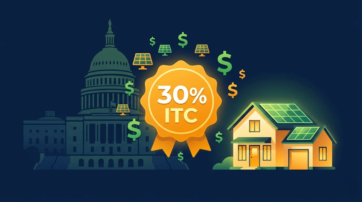 Federal solar tax credit 2026 complete guide — 30 percent ITC for US homeowners residential clean energy credit