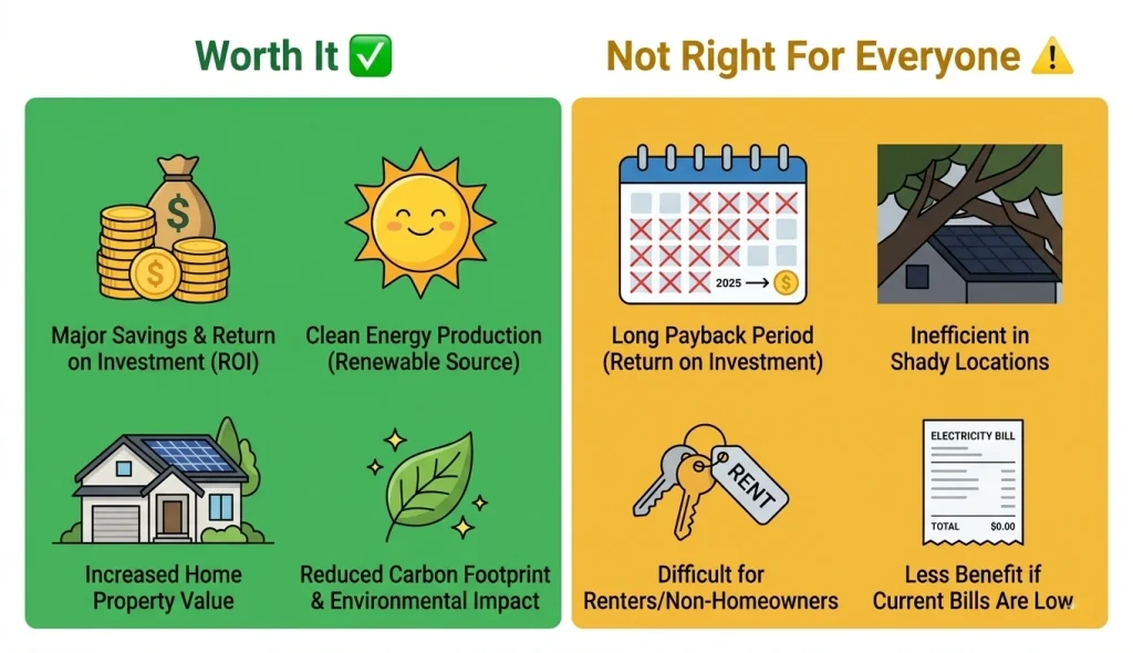 Are solar panels worth it in 2026 — complete guide to solar costs, savings, payback period and tax credits