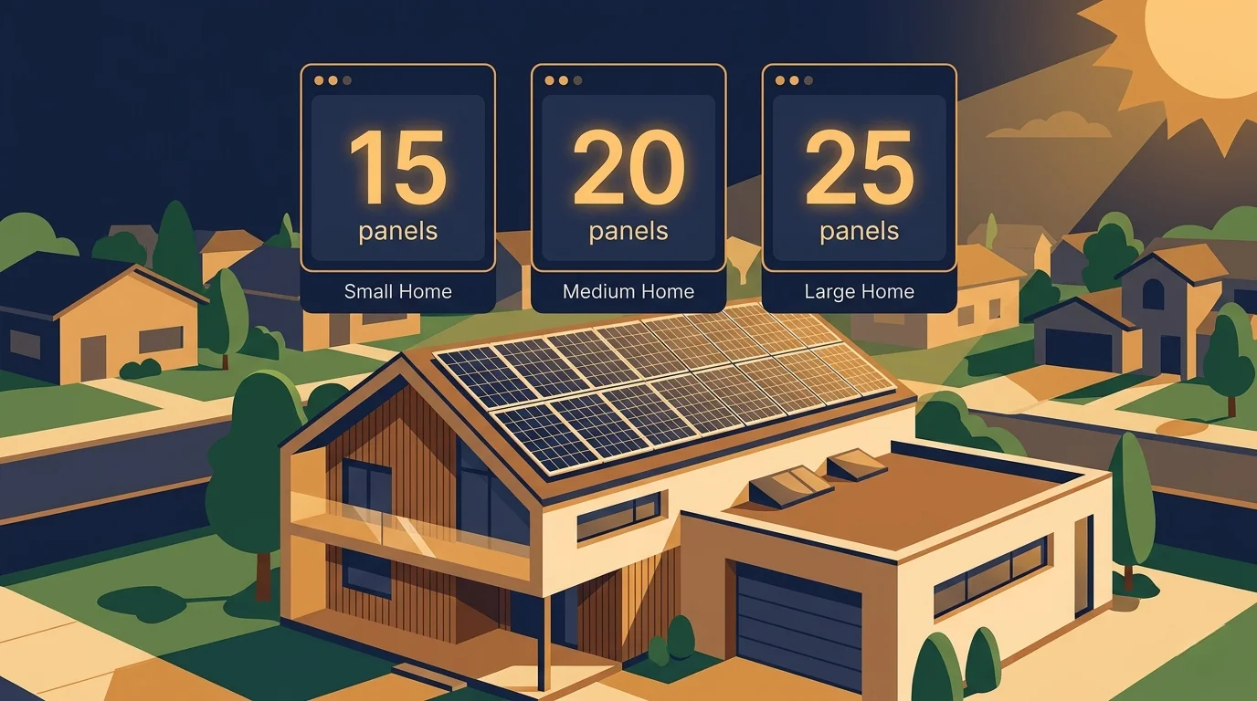 How many solar panels to power a house in 2026 — complete guide by home size and electricity usage