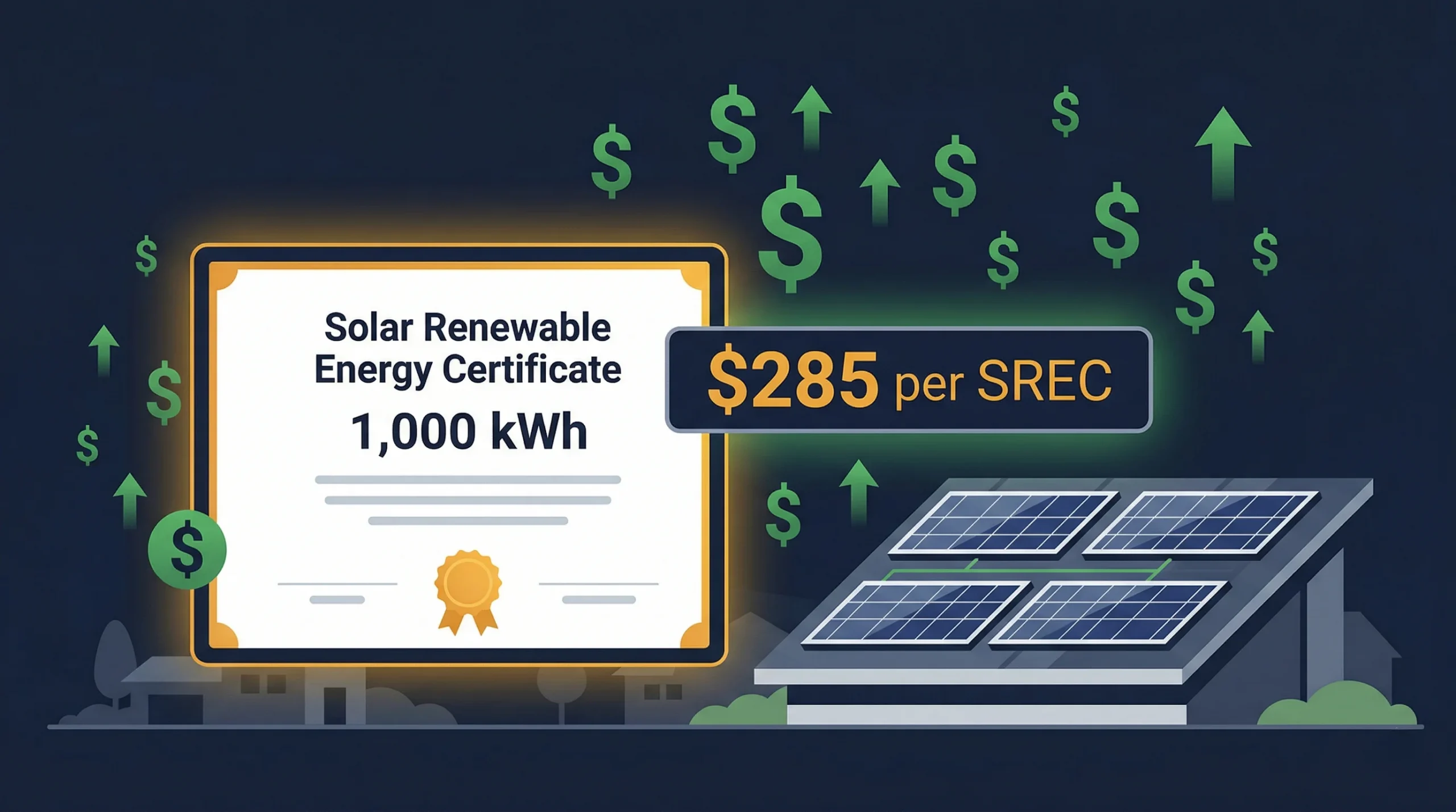 SREC value calculator 2026 — how much are solar renewable energy certificates worth in New Jersey Massachusetts Maryland and other SREC states