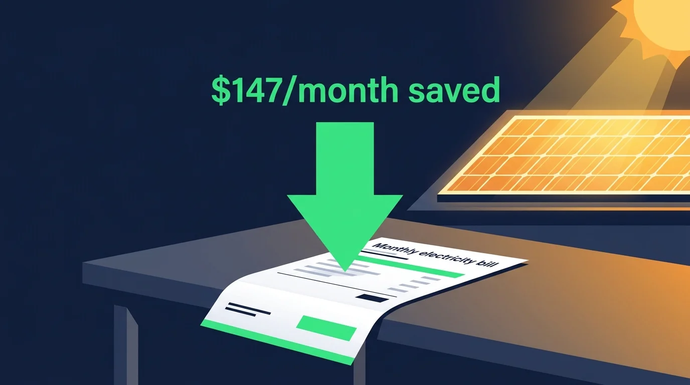 Average solar panel savings per month 2026 — monthly savings data by US state and electricity bill size